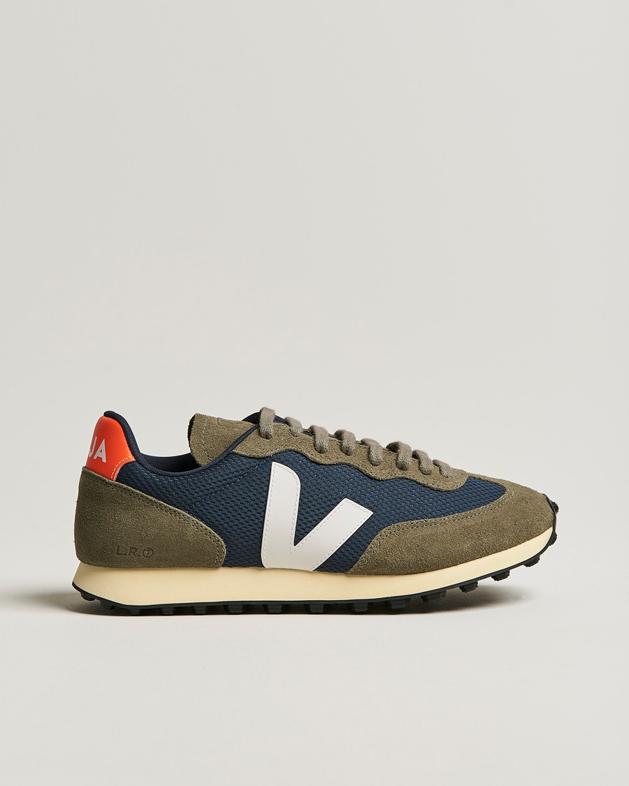 Herren | Veja Rio Branco Running Sneaker Nautico White Orange Fluo | Veja | Rio Branco Running Sneaker Nautico White Orange Fluo