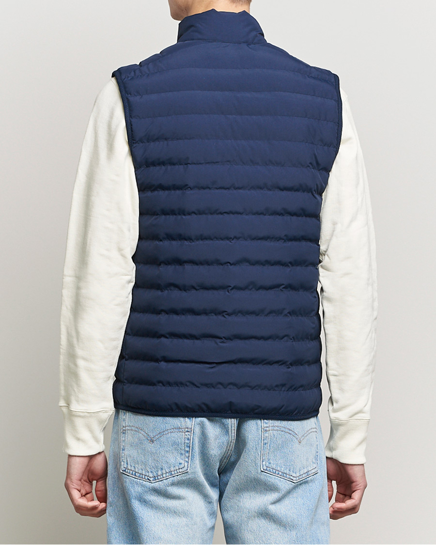 Herren | Westen | Lacoste | Lightweight Water-Resistant Quilted Zip Vest Navy Blue