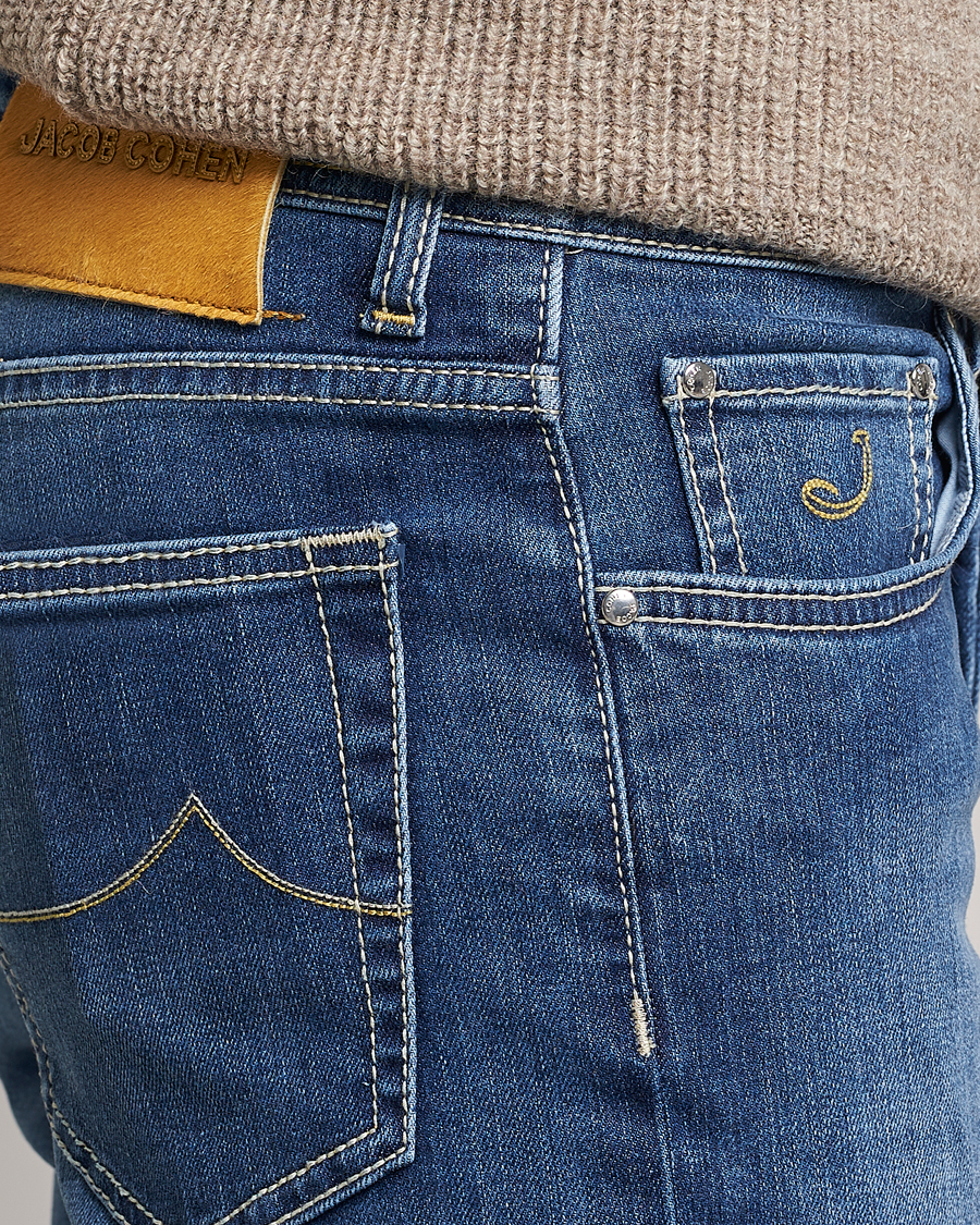 Herren | Jeans | Jacob Cohën | Bard 688 Slim Fit Stretch Jeans Stone Wash