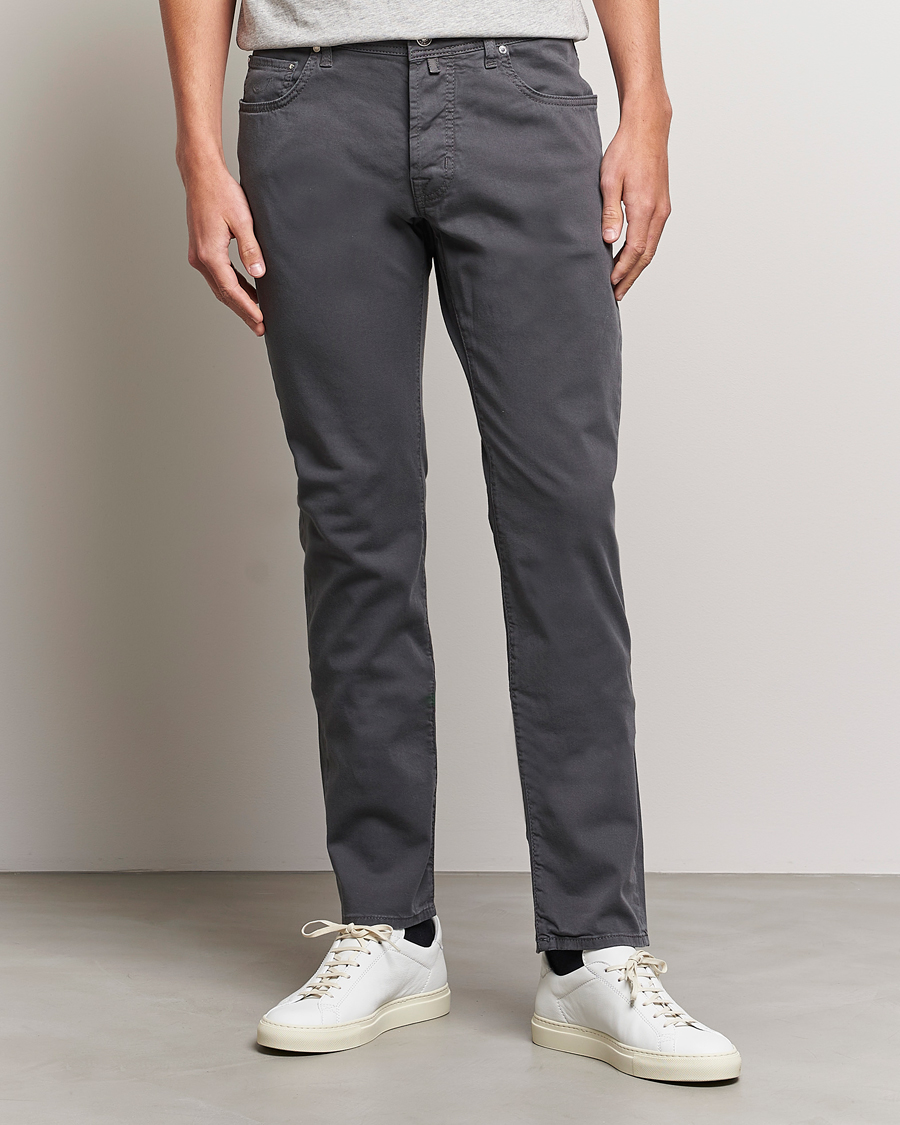 Herren | 5-Pocket-Hosen | Jacob Cohën | Bard Garment Dyed Gabardine Trousers Grey