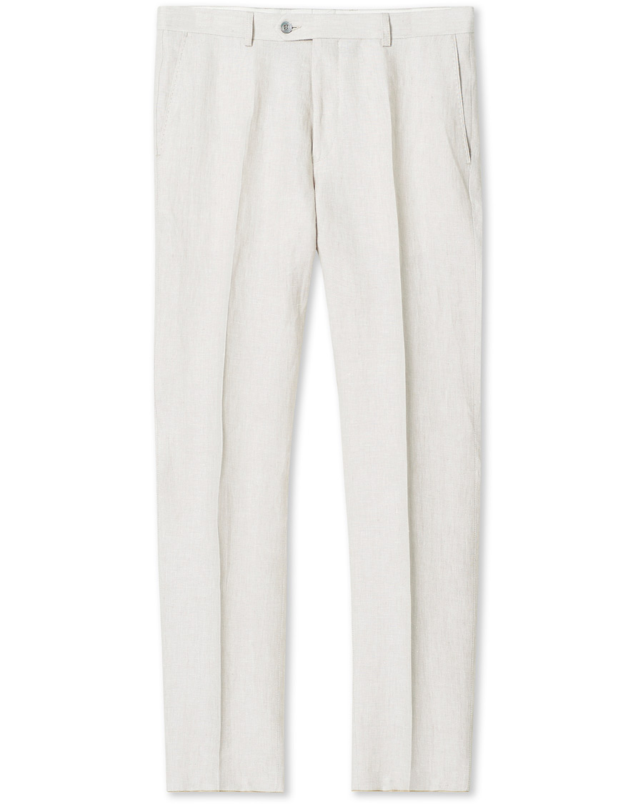 Herren | Hosen | Oscar Jacobson | Denz Linen Trousers Off White