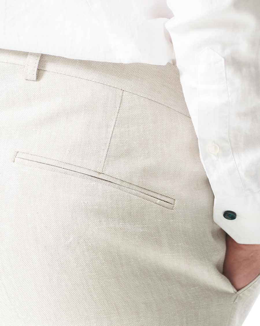 Herren | Hosen | Oscar Jacobson | Denz Linen Trousers Off White