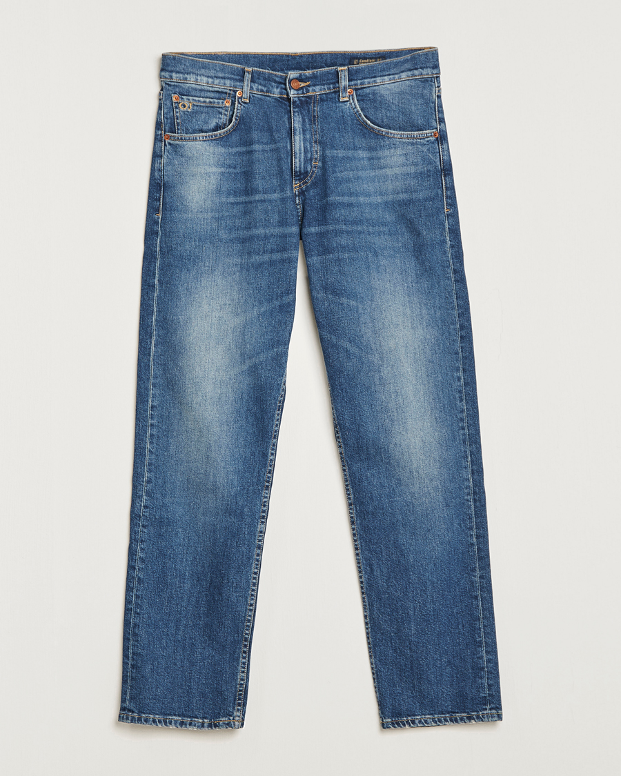 Herren | Jeans | Oscar Jacobson | Johan Straight Fit Cotton Stretch Jeans Vintage Wash
