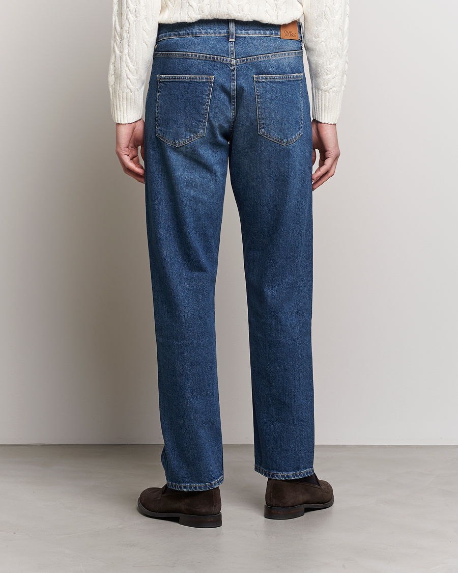 Herren | Jeans | Oscar Jacobson | Johan Straight Fit Cotton Stretch Jeans Vintage Wash