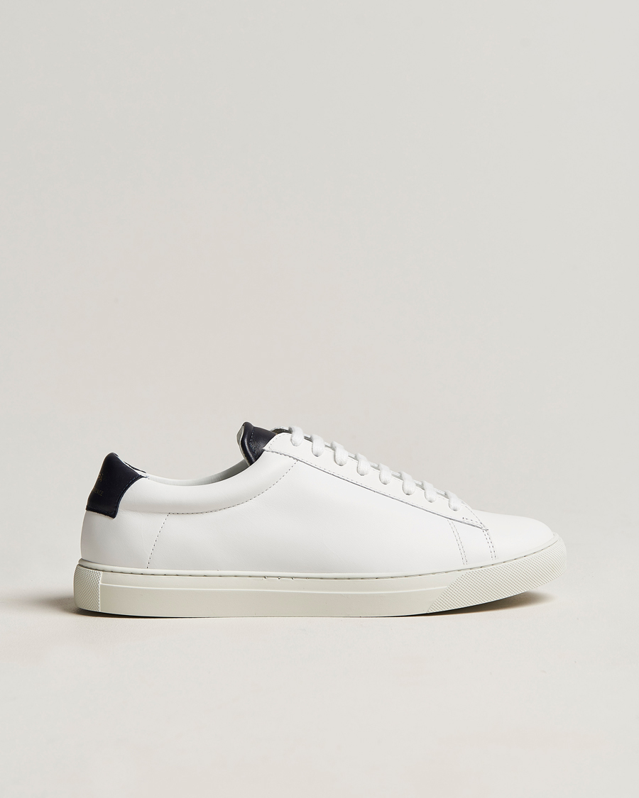 Herren | Zespà ZSP4 Nappa Leather Sneakers White/Navy | Zespà | ZSP4 Nappa Leather Sneakers White/Navy