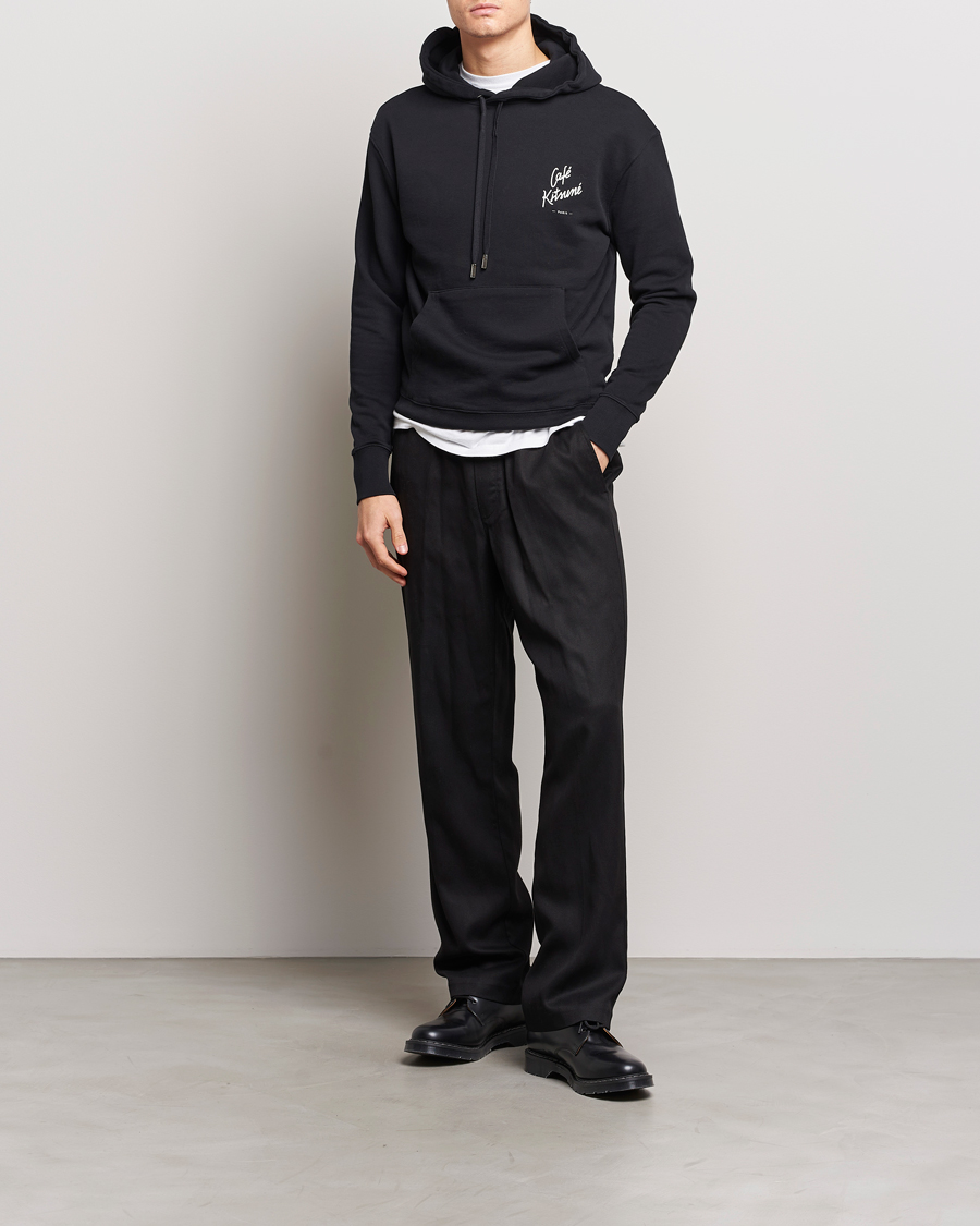 Herren | Pullover | Café Kitsuné | Crew Hoodie Black