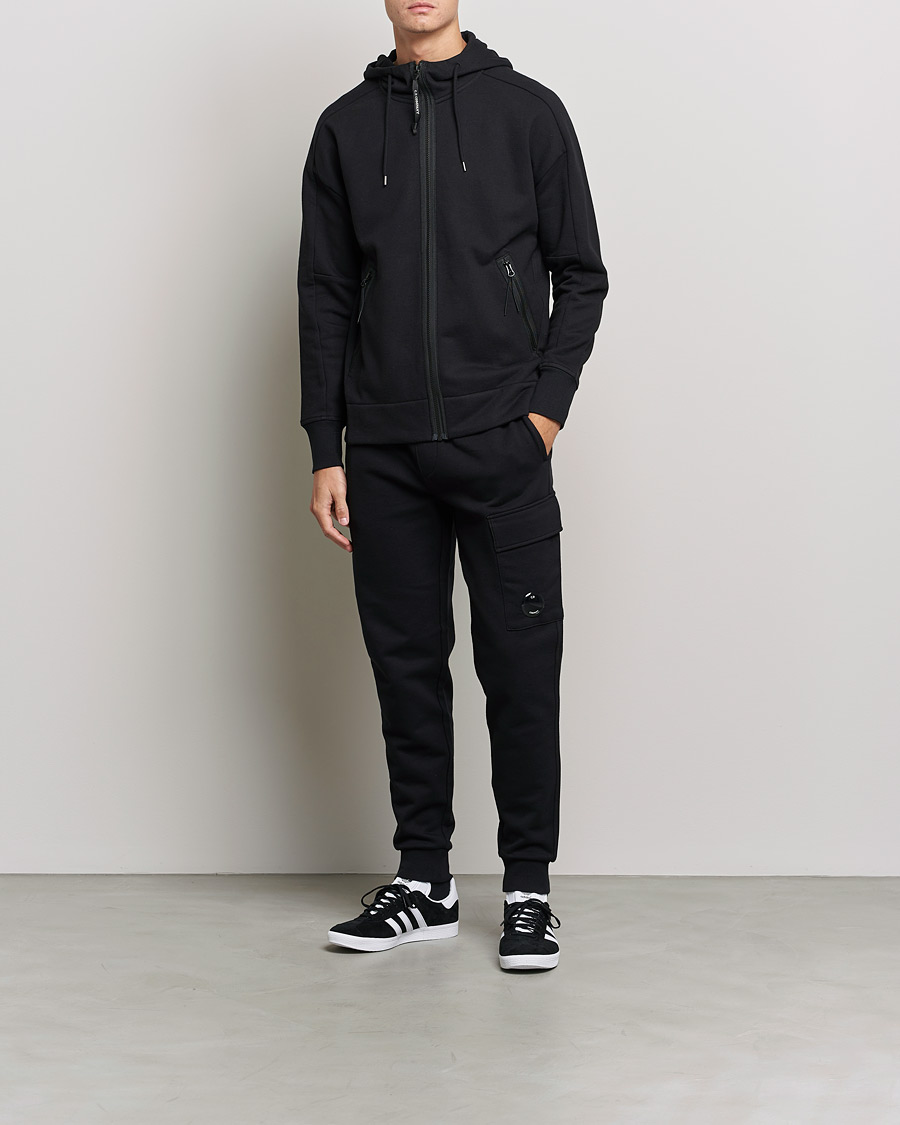 Herren | Hosen | C.P. Company | Diagonal Raised Fleece Lens Sweatpants Black