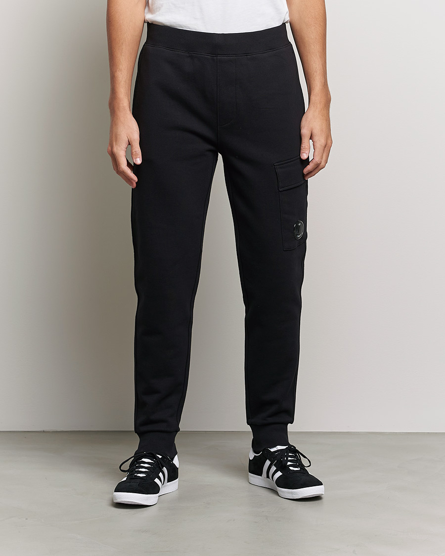 Herren | Hosen | C.P. Company | Diagonal Raised Fleece Lens Sweatpants Black