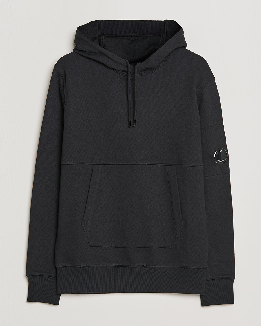 Herren | Pullover | C.P. Company | Diagonal Raised Fleece Hooded Lens Sweatshirt Black