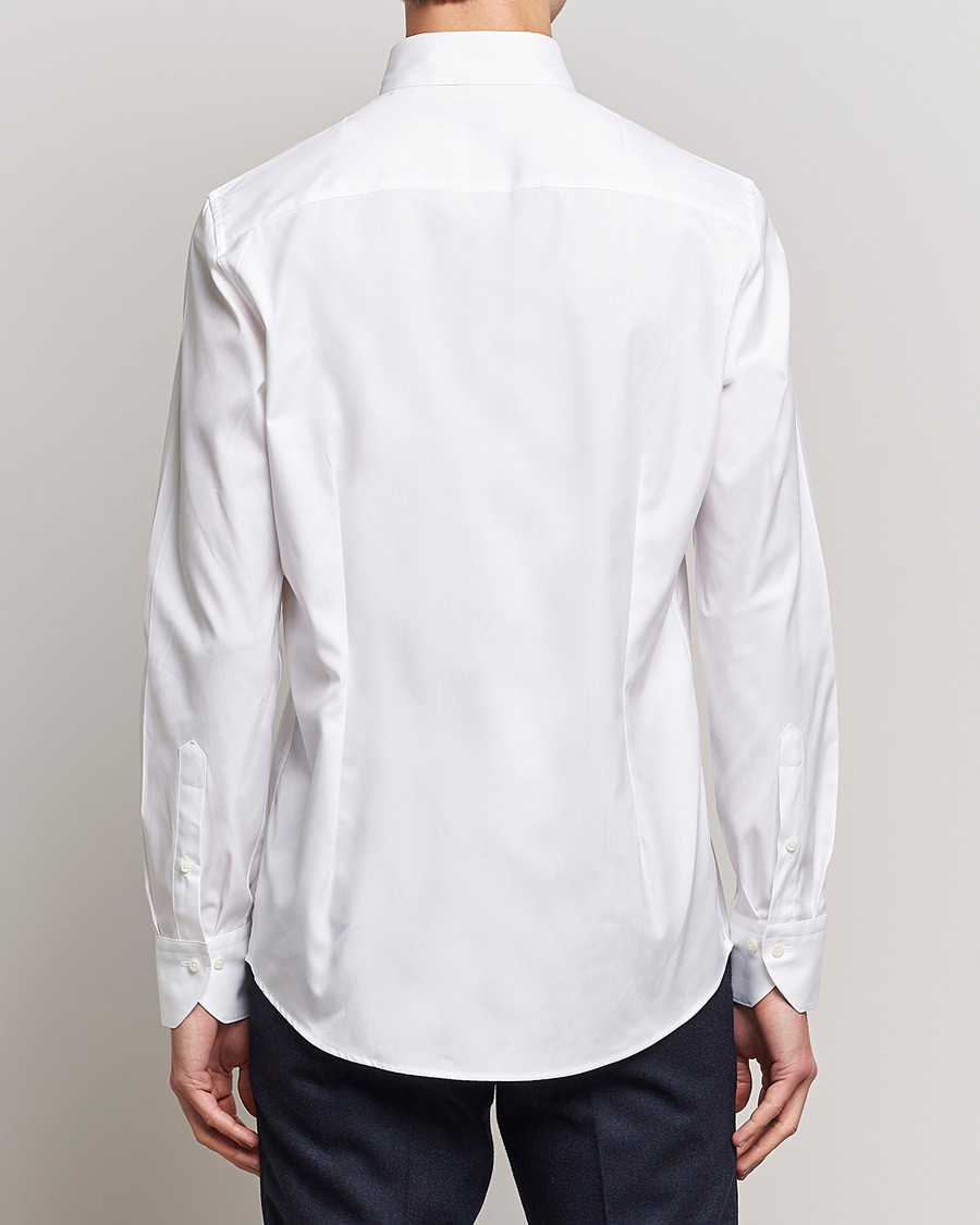 Herren | Hemden | Stenströms | Slimline Pinpoint Oxford Button Down Shirt White