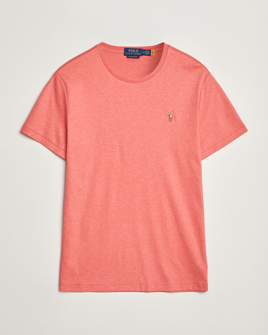 Herren | T-Shirts | Polo Ralph Lauren | Luxury Pima Cotton Crew Neck T-Shirt Rose Heather