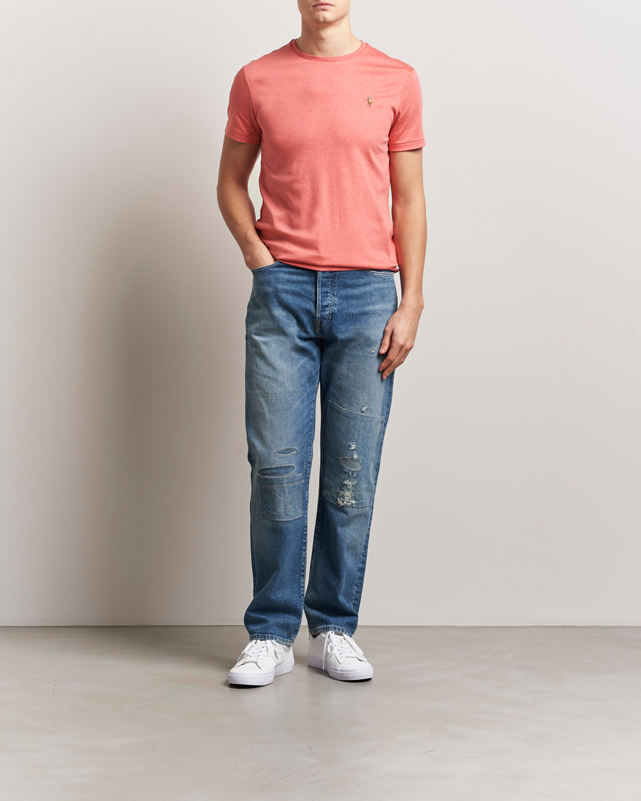 Herren | T-Shirts | Polo Ralph Lauren | Luxury Pima Cotton Crew Neck T-Shirt Rose Heather