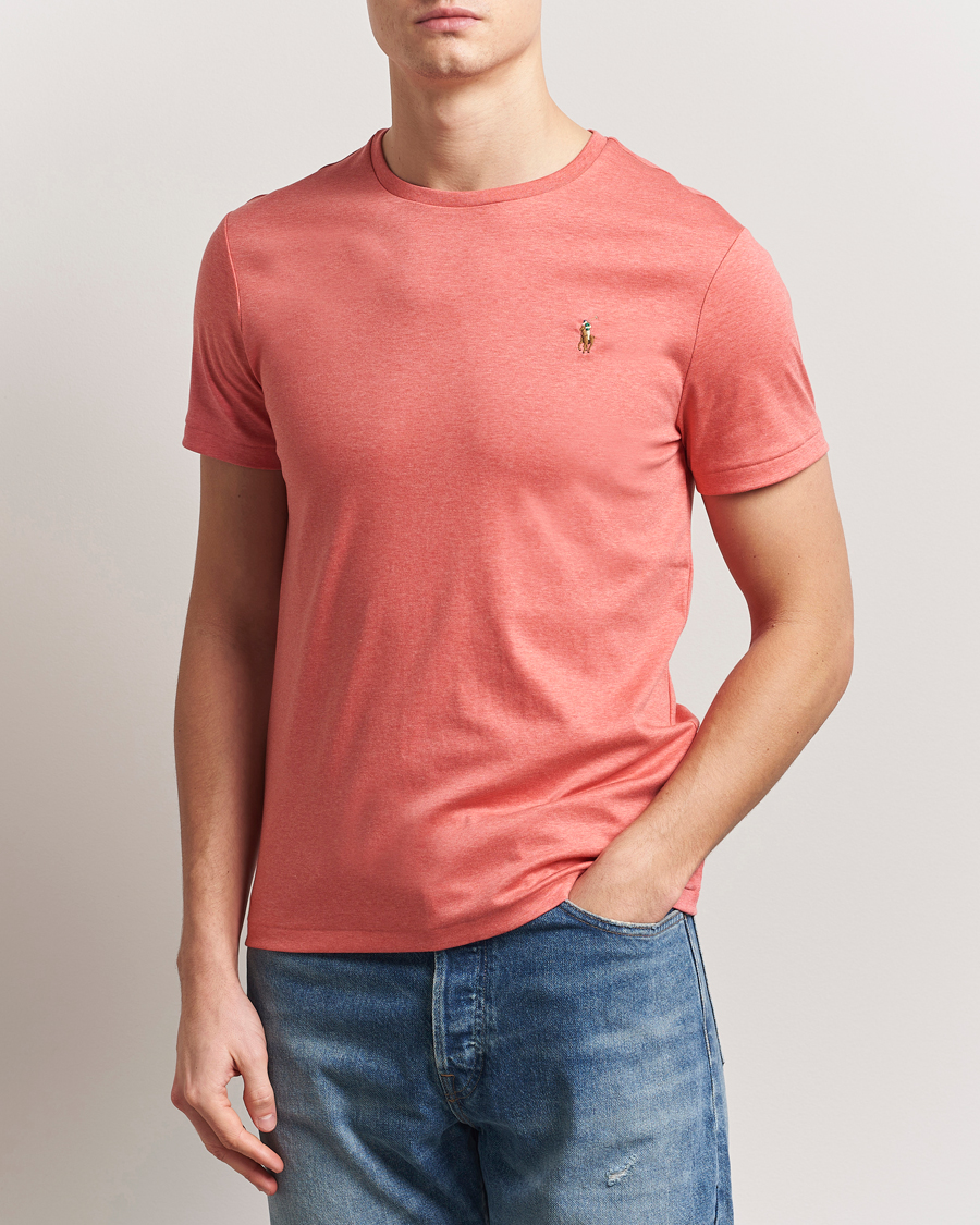 Herren | T-Shirts | Polo Ralph Lauren | Luxury Pima Cotton Crew Neck T-Shirt Rose Heather
