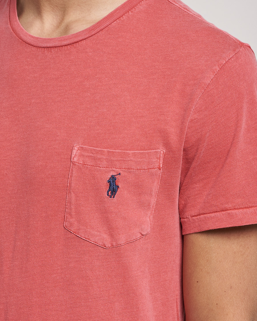 Herren | T-Shirts | Polo Ralph Lauren | Washed Crew Neck Pocket Tee Starboard Red