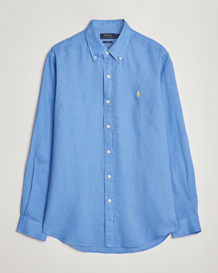 Herren | Hemden | Polo Ralph Lauren | Custom Fit Linen Button Down Harbor Island Blue