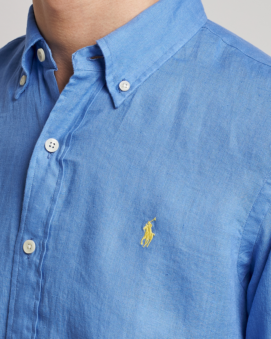 Herren | Hemden | Polo Ralph Lauren | Custom Fit Linen Button Down Harbor Island Blue