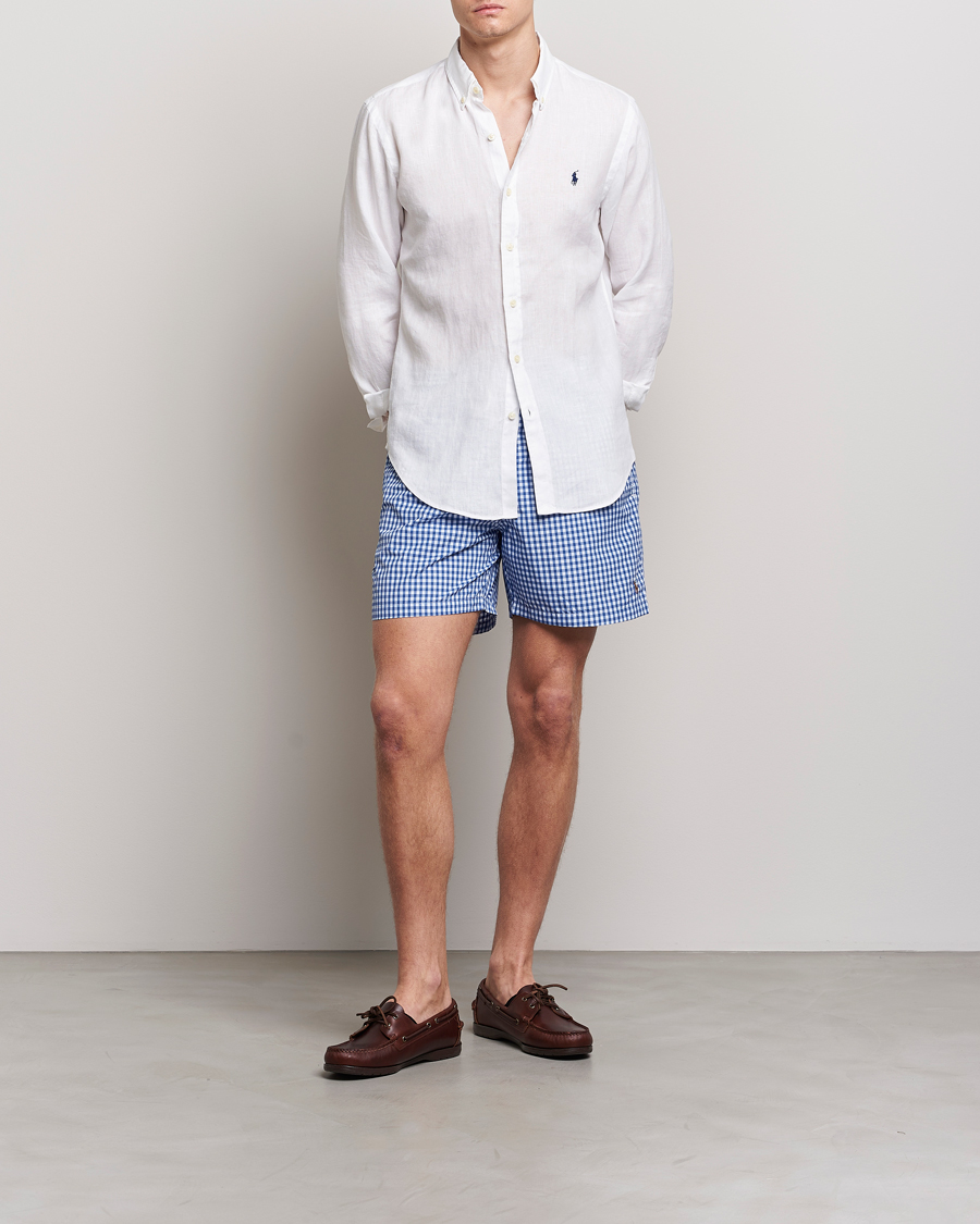 Herren | Badehosen | Polo Ralph Lauren | Traveler Gingham Swimshorts Cruise Royal