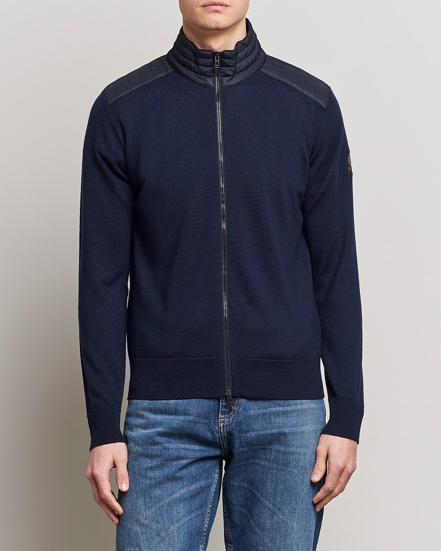 Herren | Pullover | Belstaff | Kelby Zip Cardigan Navy