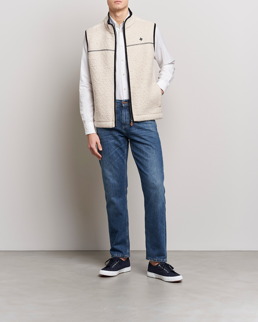 Herren | Westen | Morris | Whitfield Pile Vest White