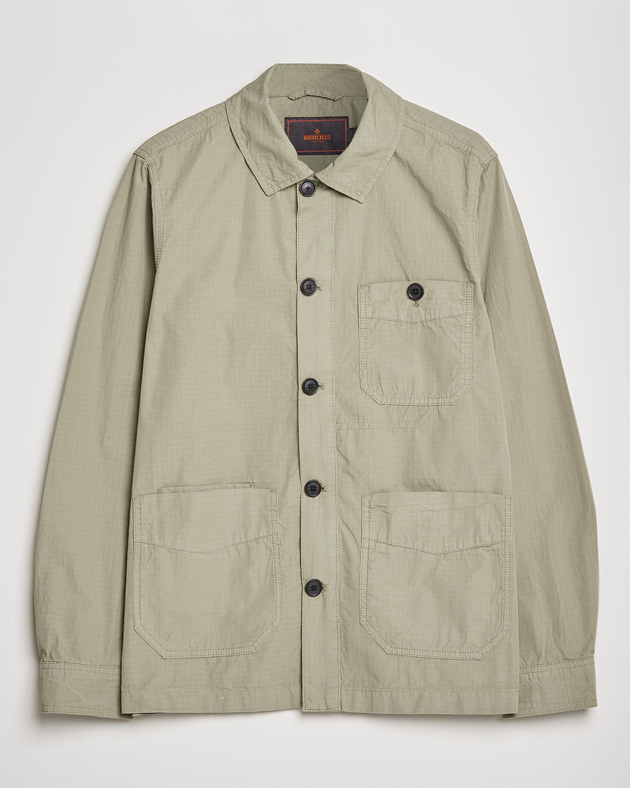 Herren | Hemden | Morris | Morley Ripstop Shirt Jacket Light Green