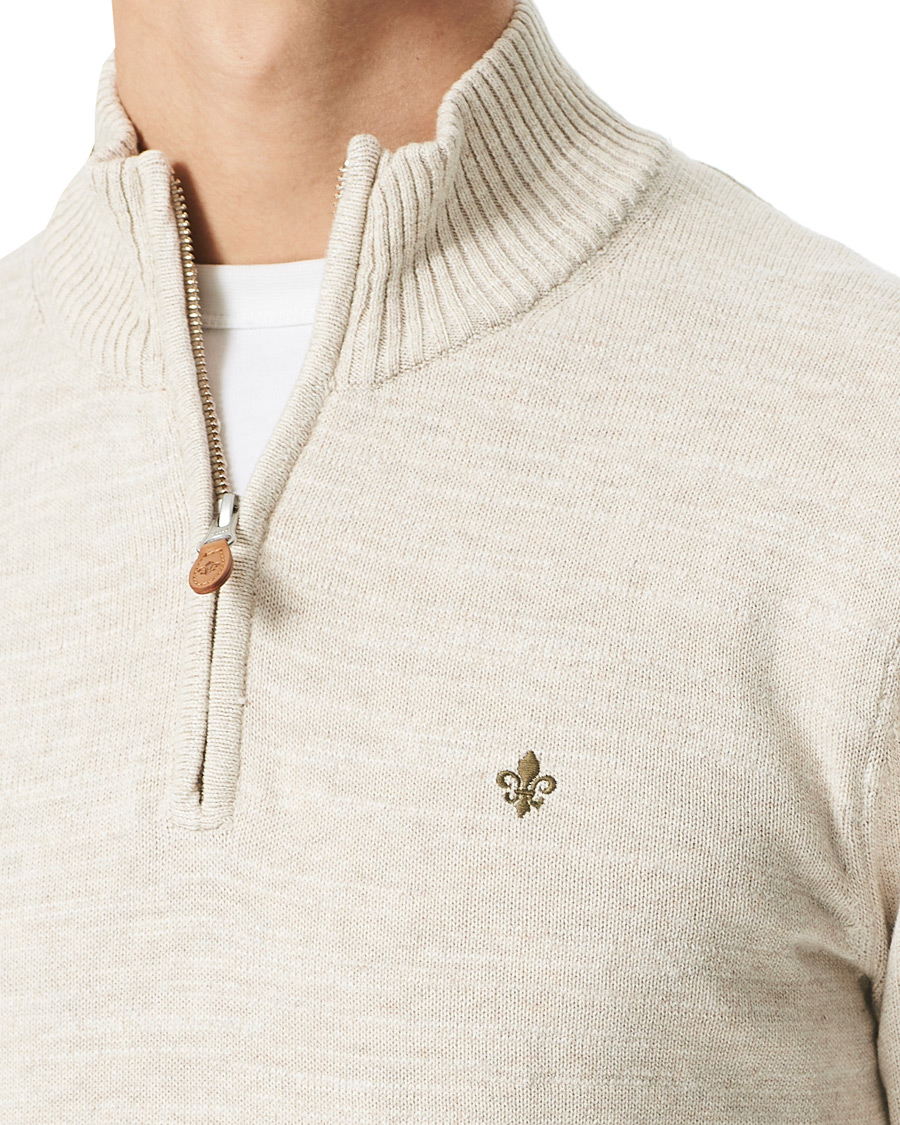 Herren | Pullover | Morris | Randall Cotton Half Zip Ecru
