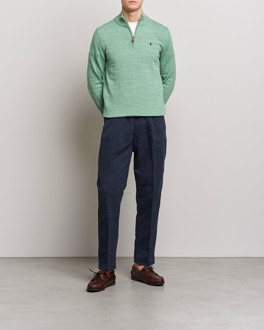 Herren | Pullover | Morris | Randall Cotton Half Zip Green