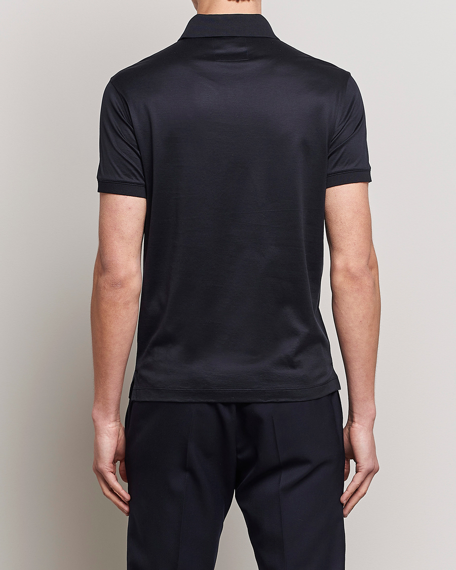 Herren | Poloshirts | Emporio Armani | Cotton Tencel Polo Navy