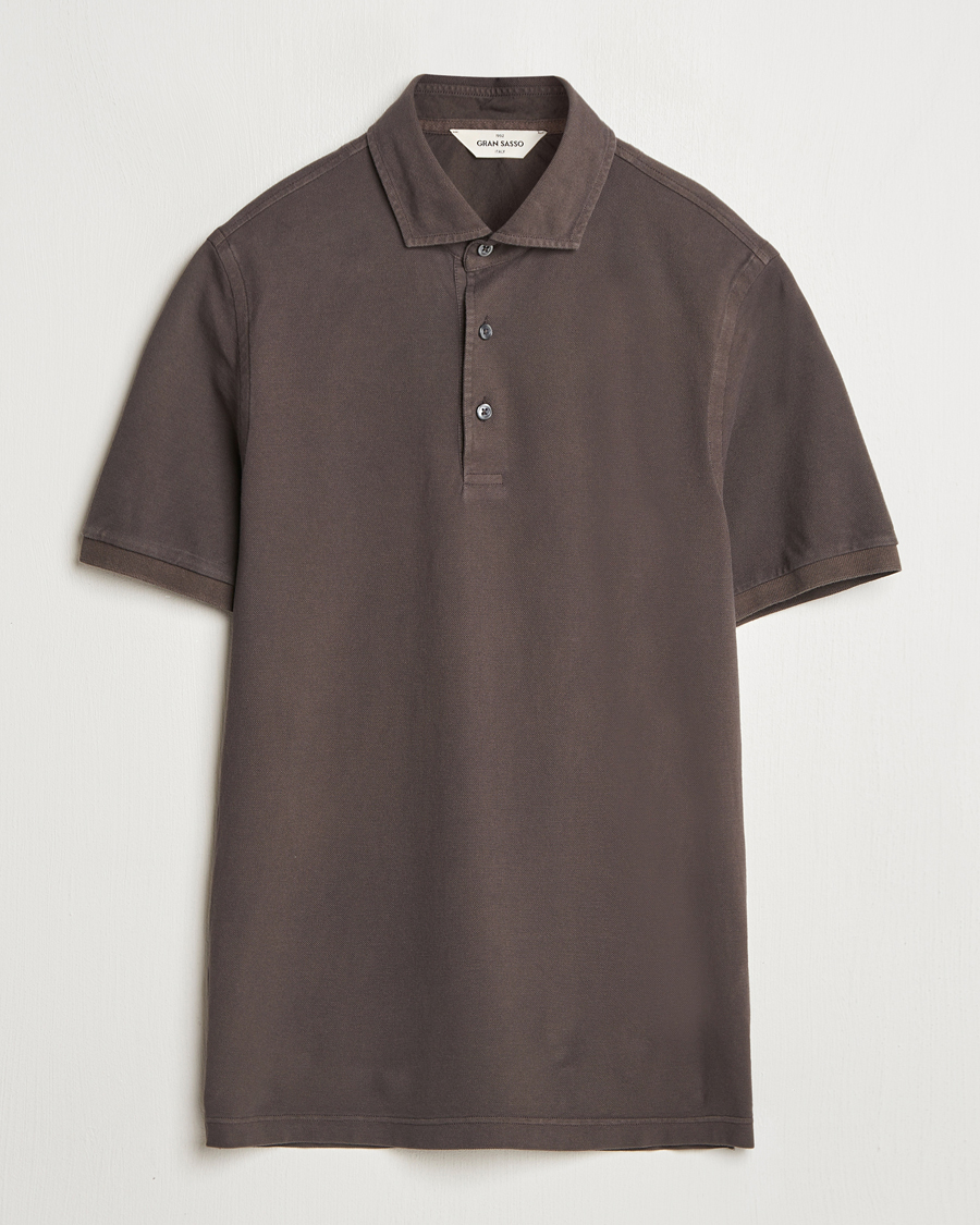 Herren | Poloshirts | Gran Sasso | Washed Polo Brown
