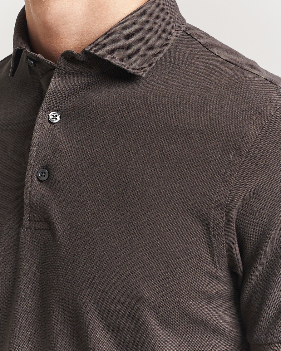 Herren | Poloshirts | Gran Sasso | Washed Polo Brown