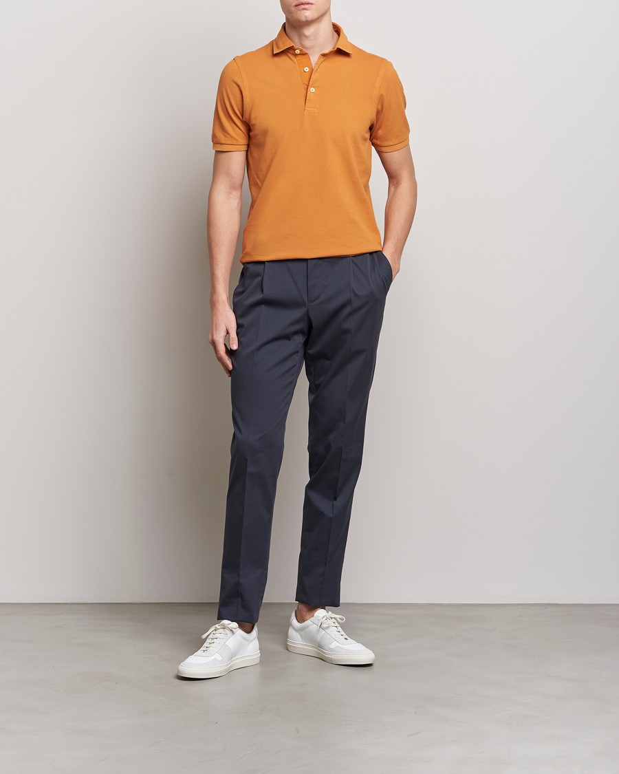 Herren | Poloshirts | Gran Sasso | Washed Polo Orange