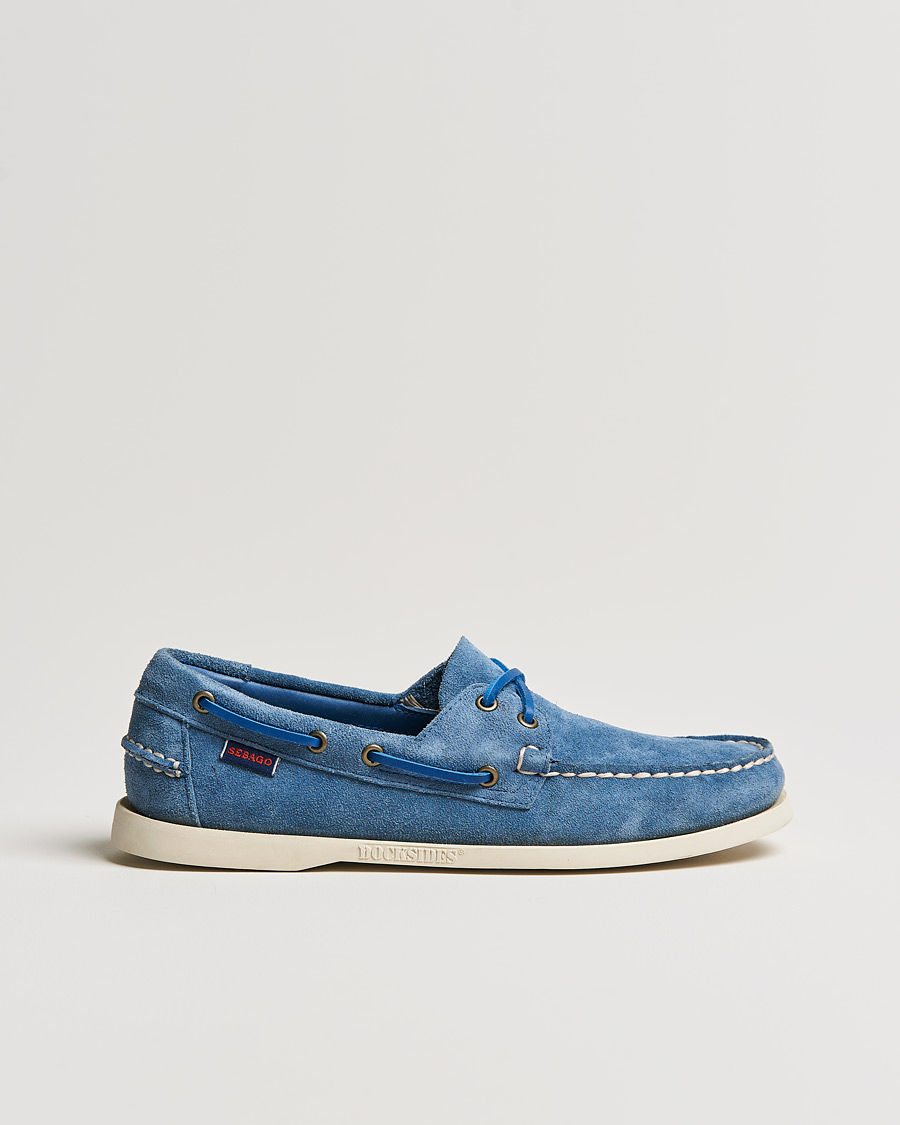Herren | Sebago Docksides Suede Boat Shoe Indigo | Sebago | Docksides Suede Boat Shoe Indigo