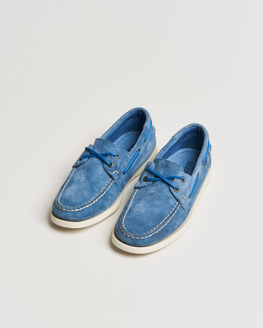 Herren | Sebago Docksides Suede Boat Shoe Indigo | Sebago | Docksides Suede Boat Shoe Indigo