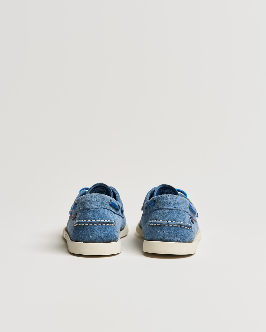 Herren | Sebago Docksides Suede Boat Shoe Indigo | Sebago | Docksides Suede Boat Shoe Indigo