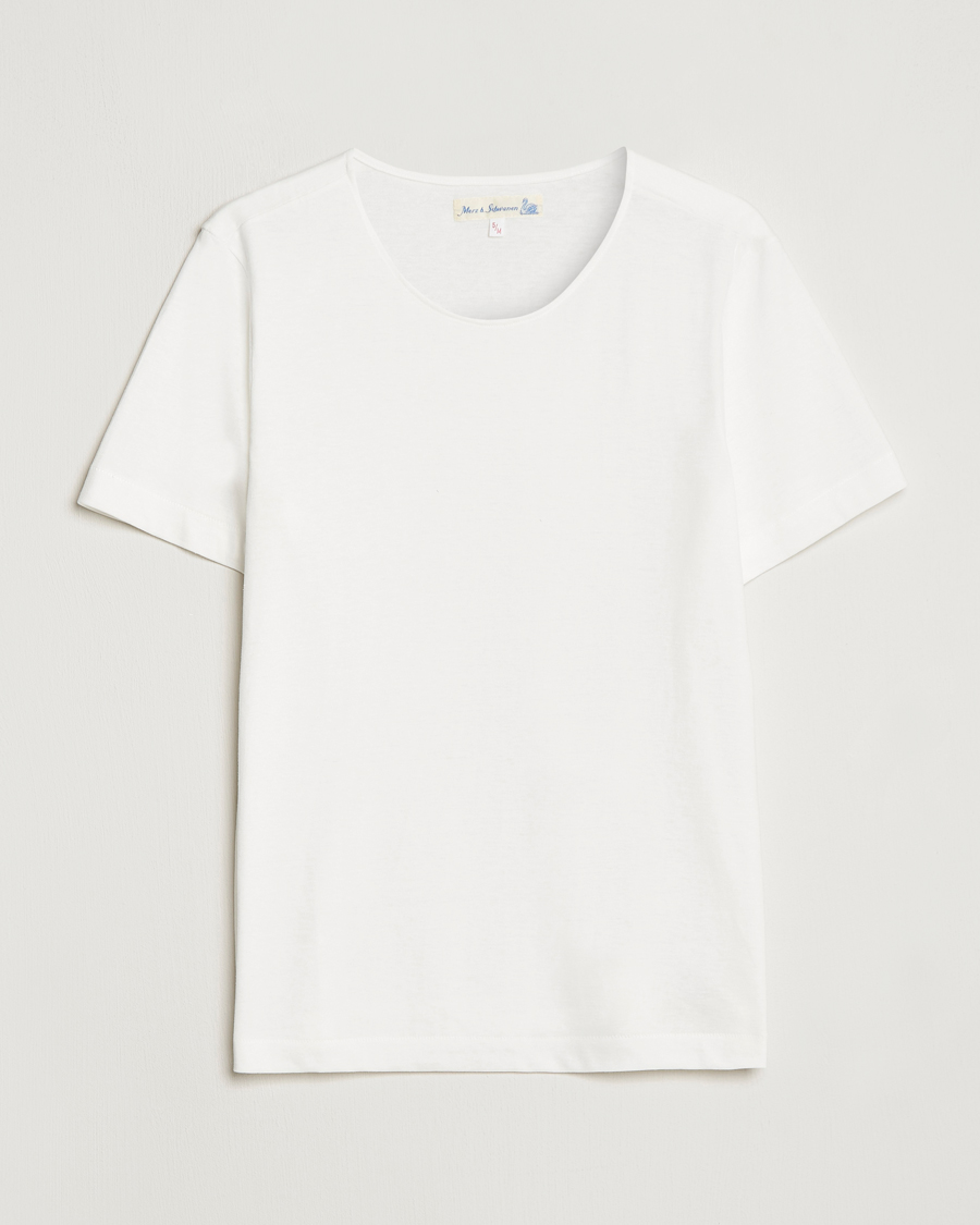 Herren | T-Shirts | Merz b. Schwanen | 1920s Loopwheeled T-Shirt White