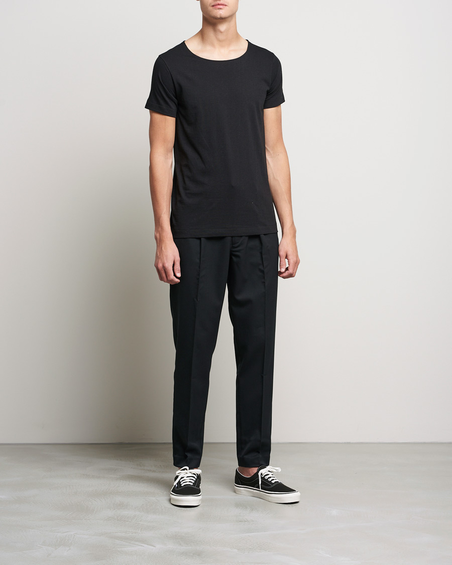 Herren | T-Shirts | Merz b. Schwanen | 1920s Loopwheeled T-Shirt Black