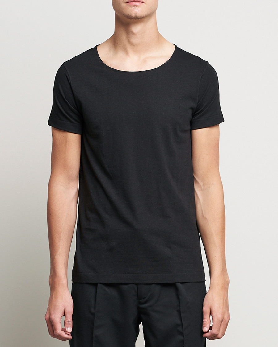 Herren | Wardrobe basics | Merz b. Schwanen | 1920s Loopwheeled T-Shirt Black