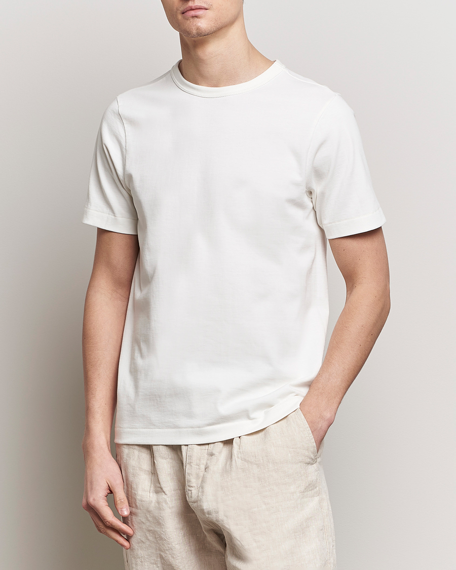 Herren | Kurzarm T-Shirt | Merz b. Schwanen | Relaxed Loopwheeled Sturdy T-Shirt White