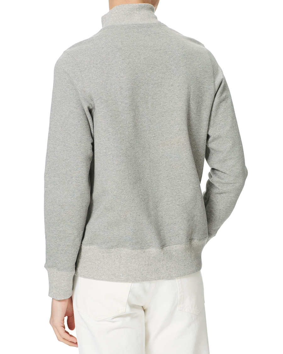 Herren | Pullover | Merz b. Schwanen | Organic Cotton Half Zip Sweat Grey Mel