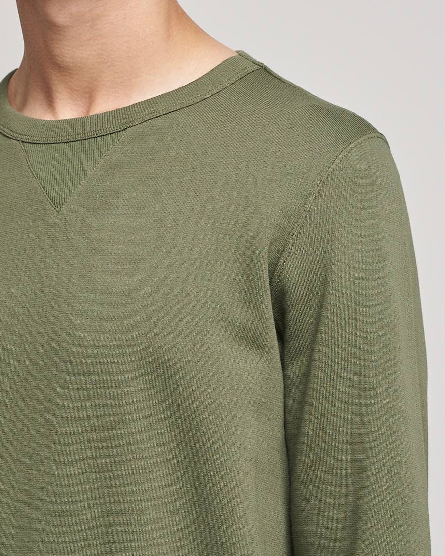 Herren | Pullover | Merz b. Schwanen | Organic Cotton Crew Neck Sweat Army