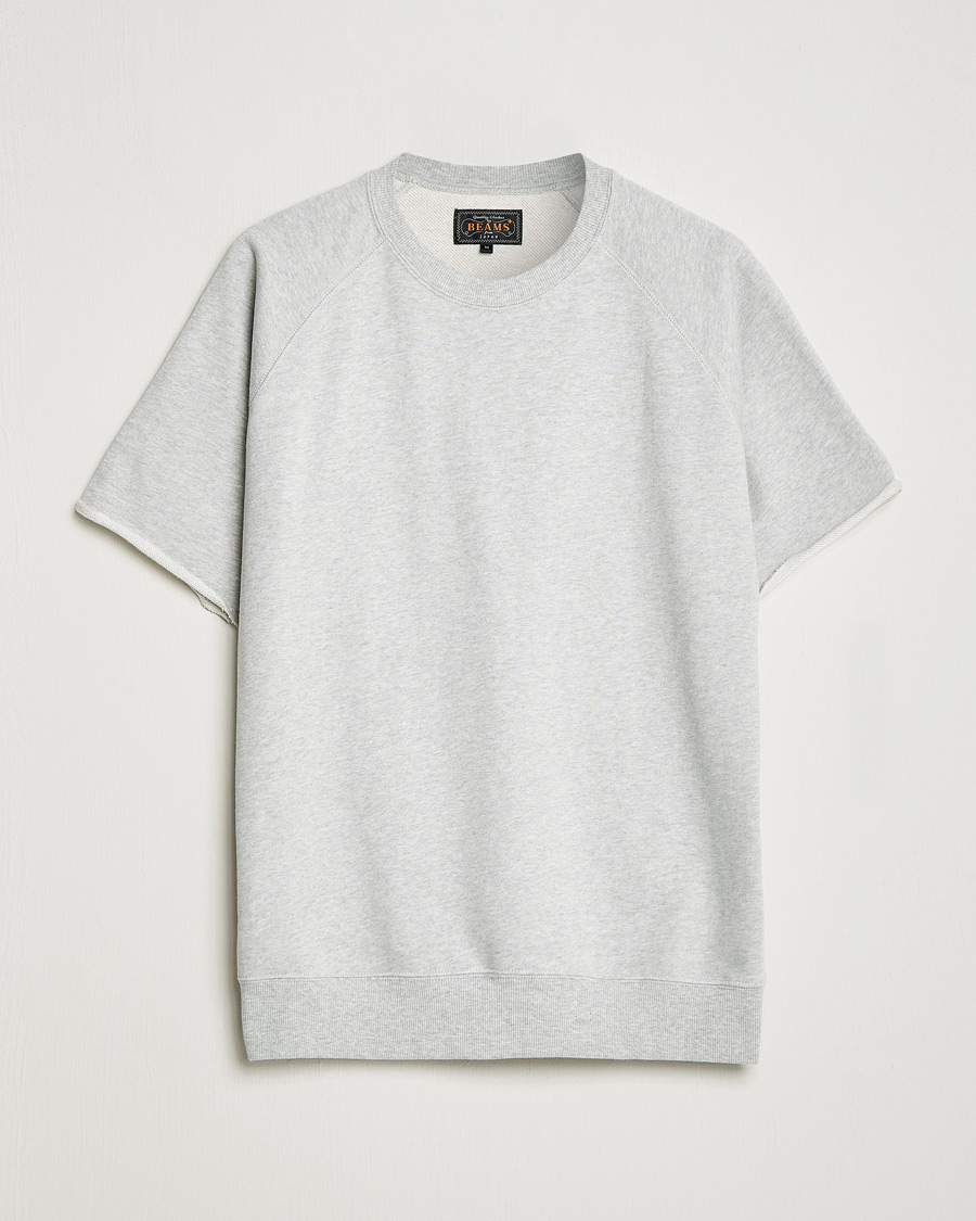 Herren | T-Shirts | BEAMS PLUS | Cut Off Sweatshirt Heather Grey