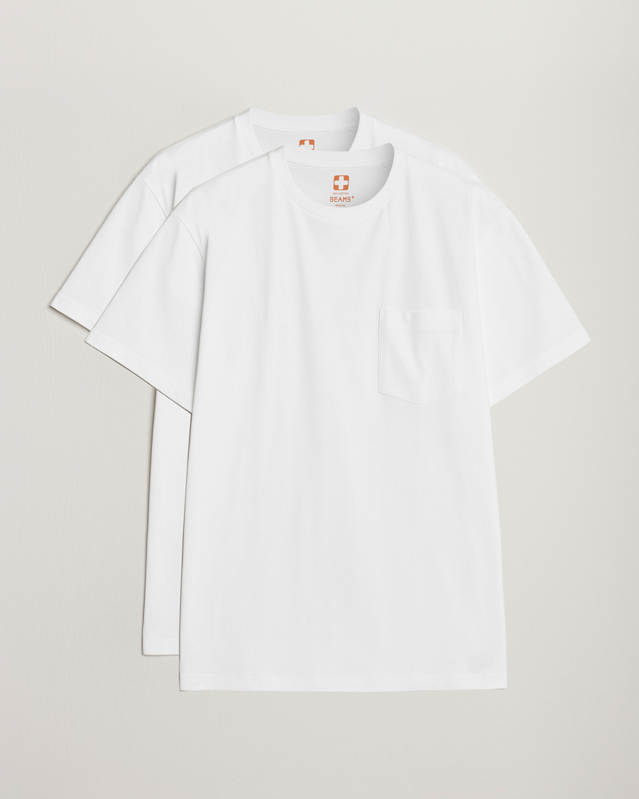 Herren | T-Shirts | BEAMS PLUS | 2-Pack Pocket T-Shirt White