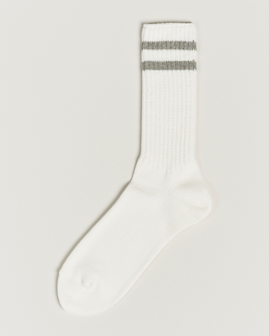 Herren | Unterwäsche | BEAMS PLUS | Schoolboy Socks White/Grey