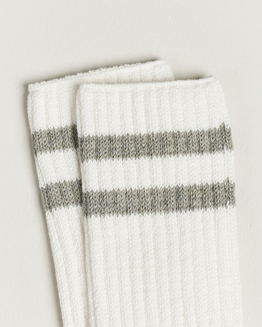Herren | Unterwäsche | BEAMS PLUS | Schoolboy Socks White/Grey