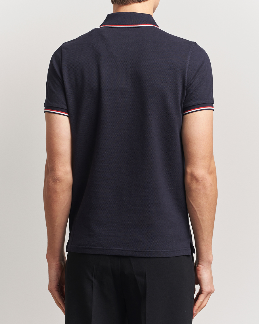 Herren | Poloshirts | Moncler | Contrast Rib Polo Navy