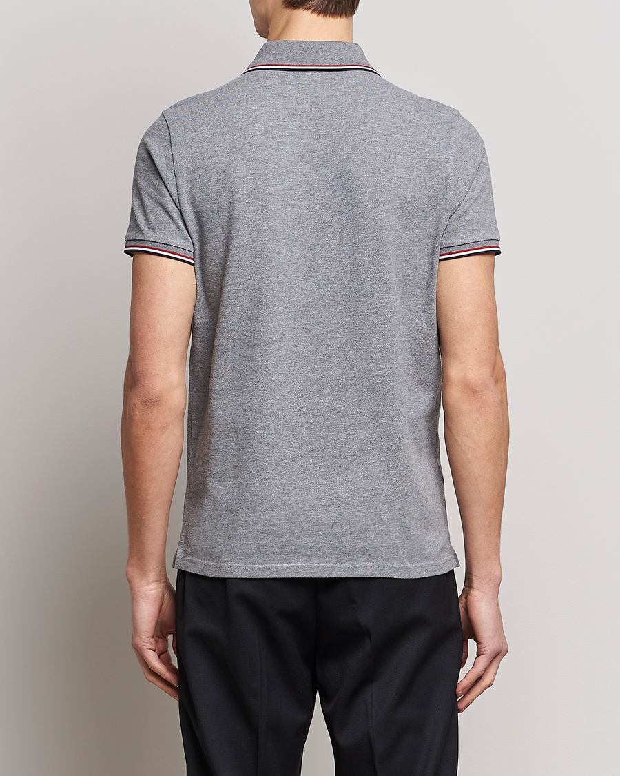 Herren | Poloshirts | Moncler | Contrast Rib Polo Heather Grey