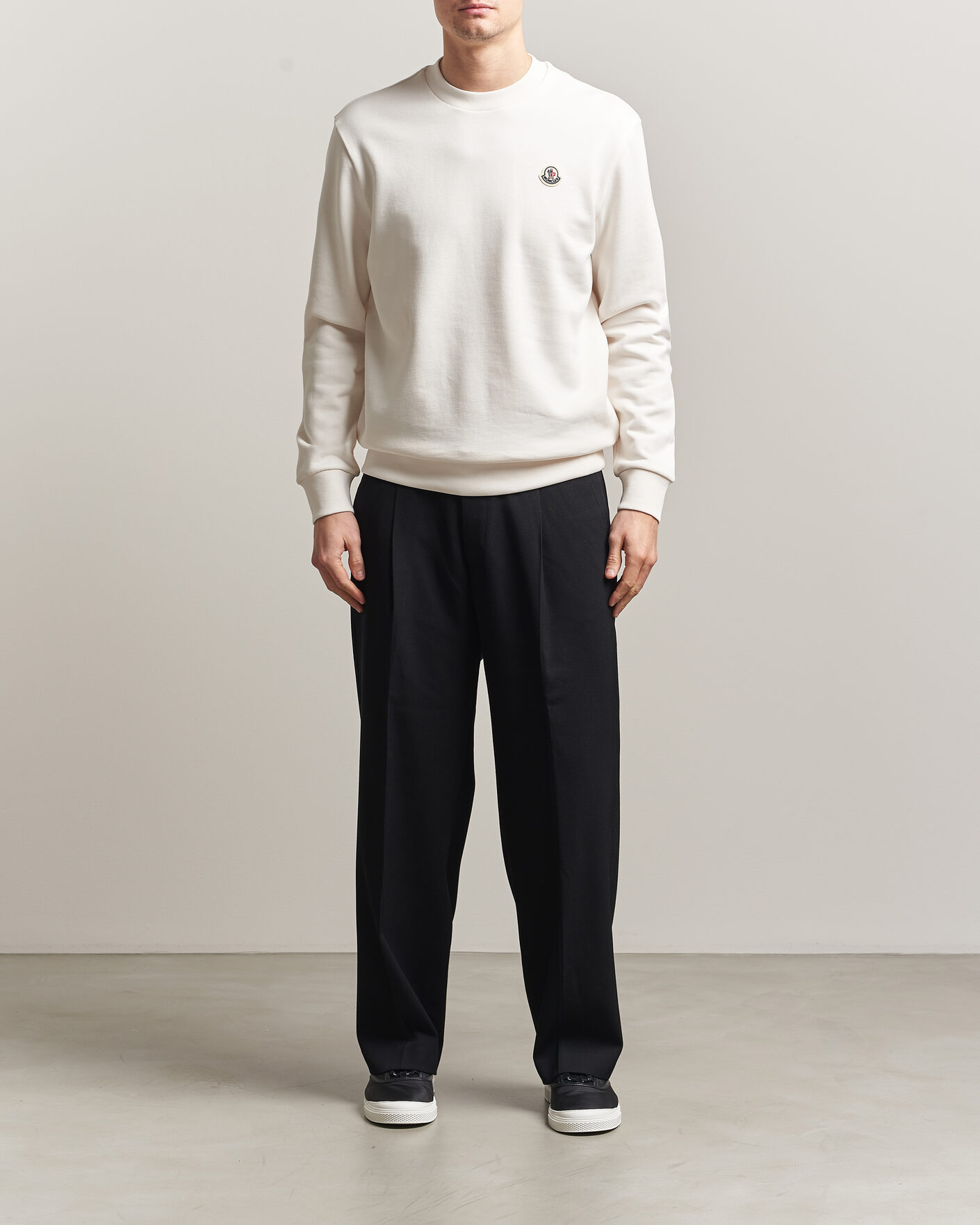 Herren | Pullover | Moncler | Logo Sweatshirt White