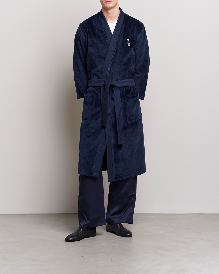 Herren | Schlafanzüge & Bademäntel | Ralph Lauren Home | Flag Sweater Bear Bathrobe Navy