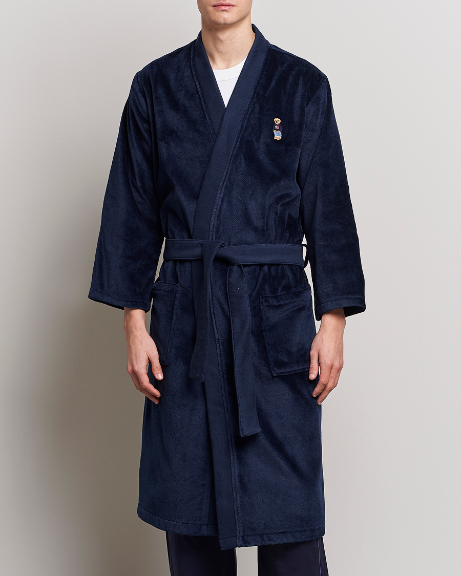 Herren | Schlafanzüge & Bademäntel | Ralph Lauren Home | Flag Sweater Bear Bathrobe Navy