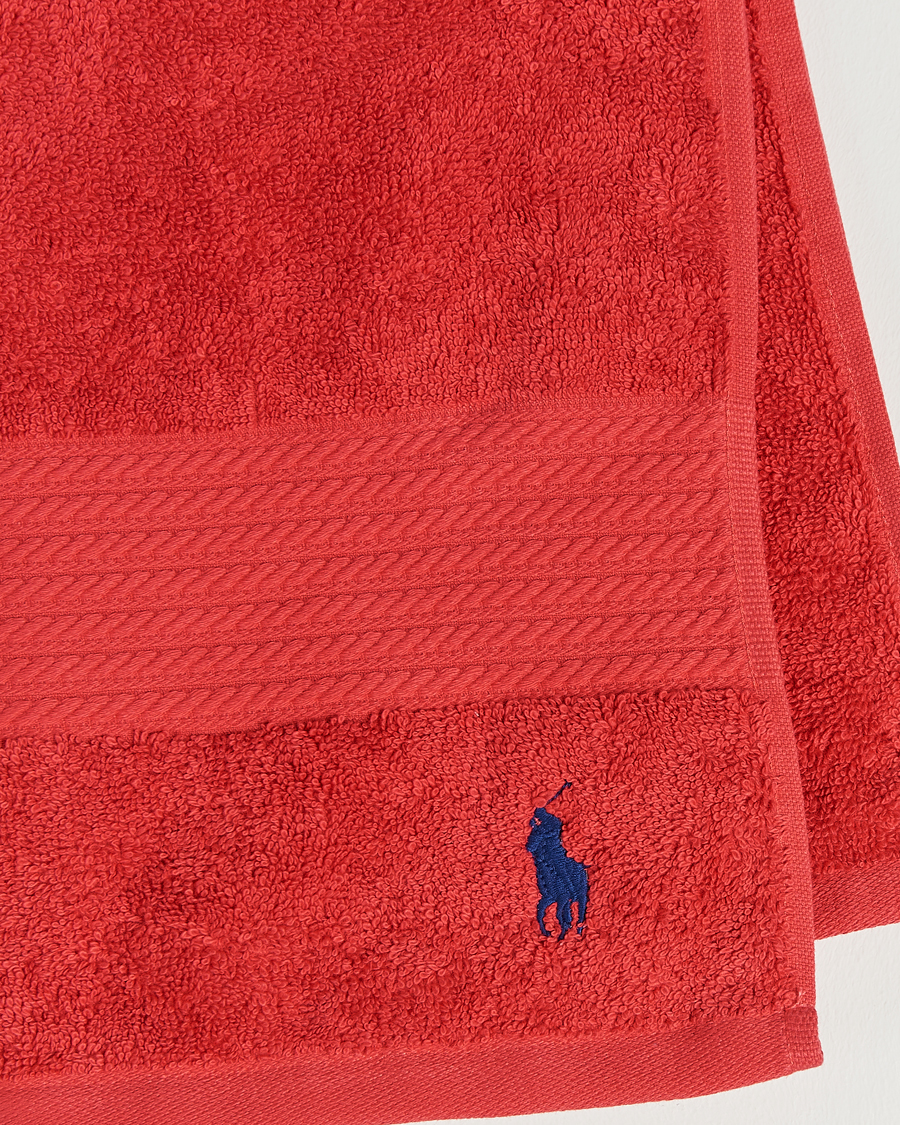 Herren | Ralph Lauren Home Polo Player Guest Towel 40x75 Red Rose | Ralph Lauren Home | Polo Player Guest Towel 40x75 Red Rose