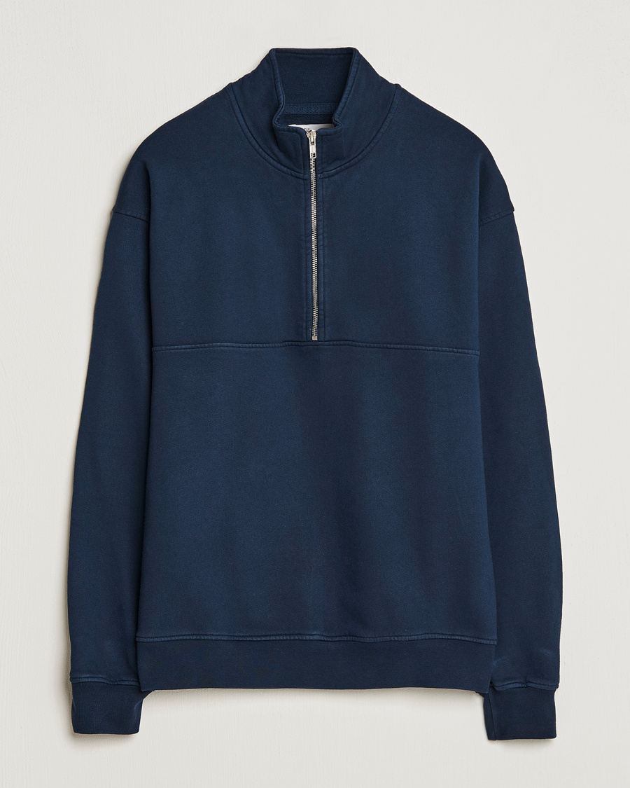 Herren | Pullover | Colorful Standard | Classic Organic Half-Zip Navy Blue
